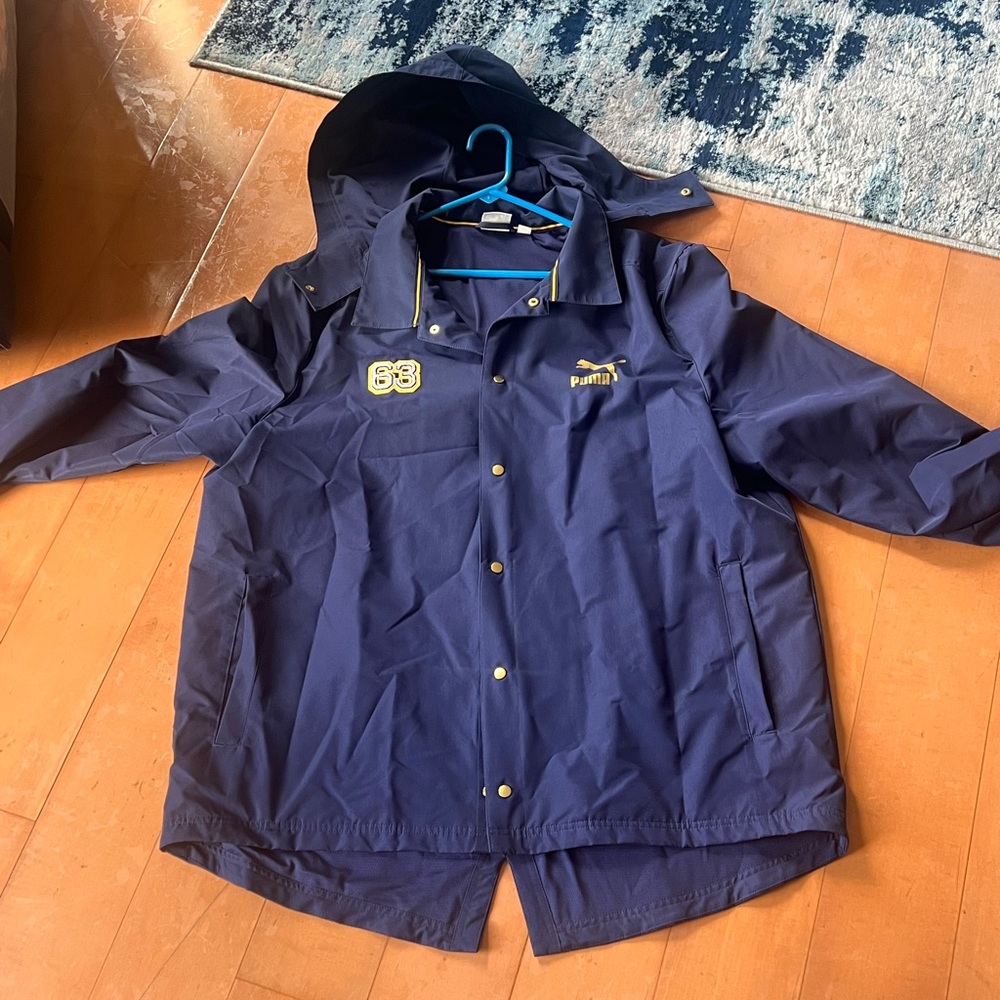 Puma Blue Gold Number 63 Logo Jacket